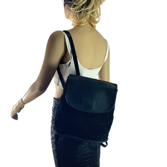 1996 COACH 9016 Black Leather Berkeley Women Backpack Made in The United States main image 13